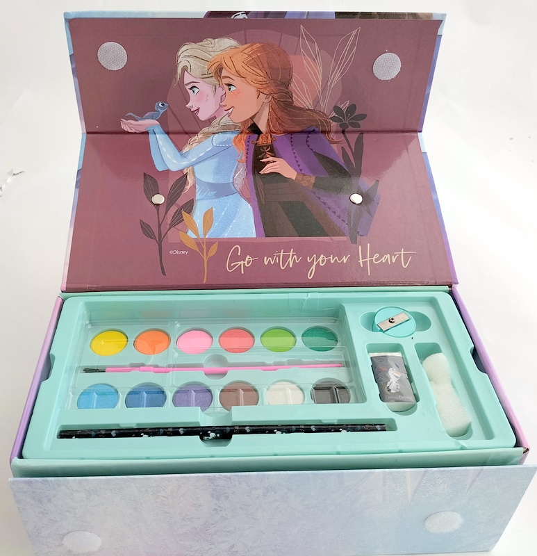 Рисувателен комплект 52 части в триетажно куфарче Замръзналото кралство Frozen